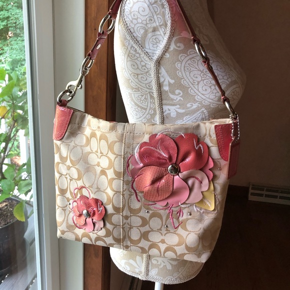 Coach Flower Embroidered Bag - Picture 3 of 13